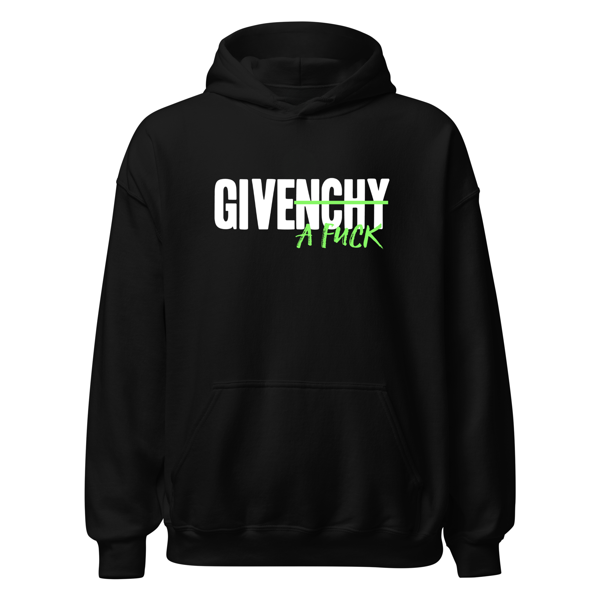 Hoodie "Give a fuck" green