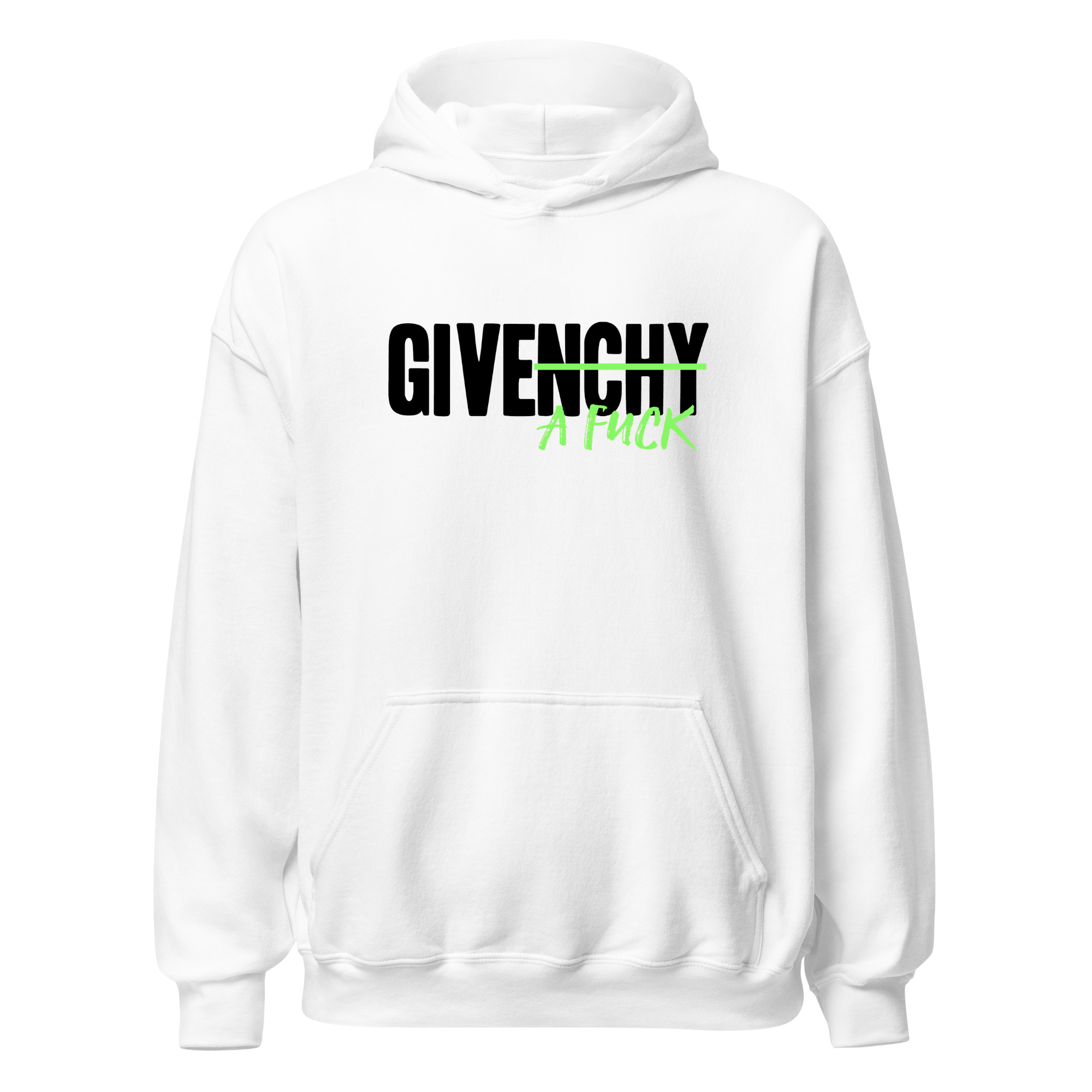 Hoodie "Give a fuck" green