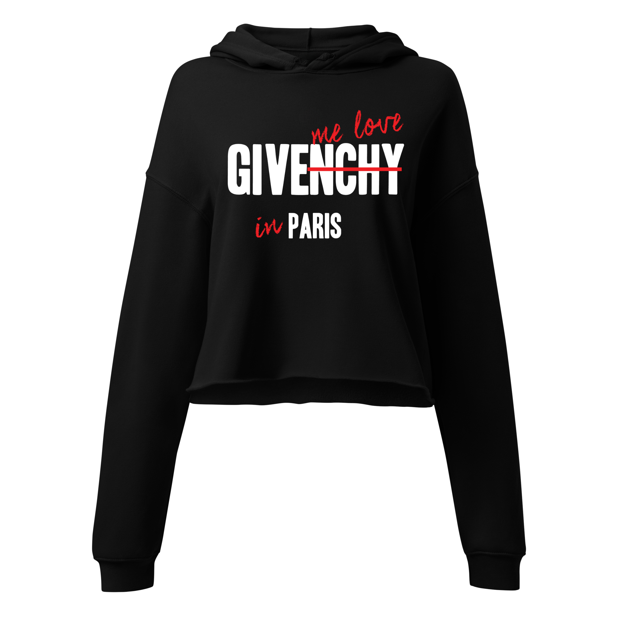 Hoodie Crop Top "Give me love"