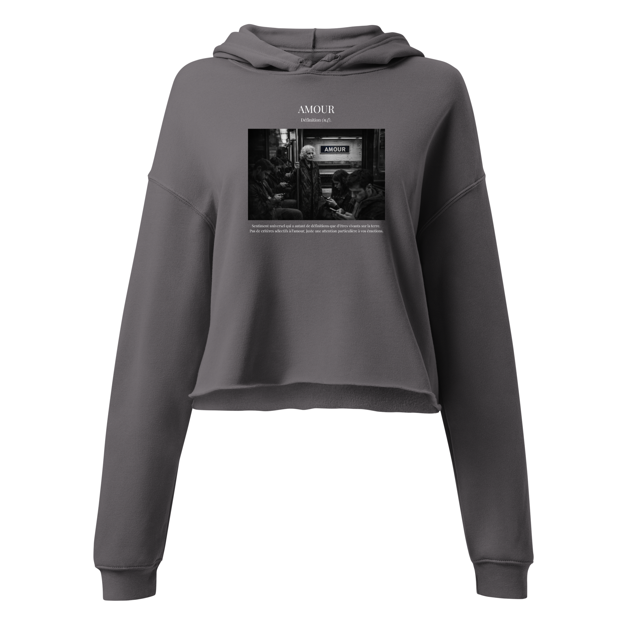 Hoodie Crop Top "Respect"