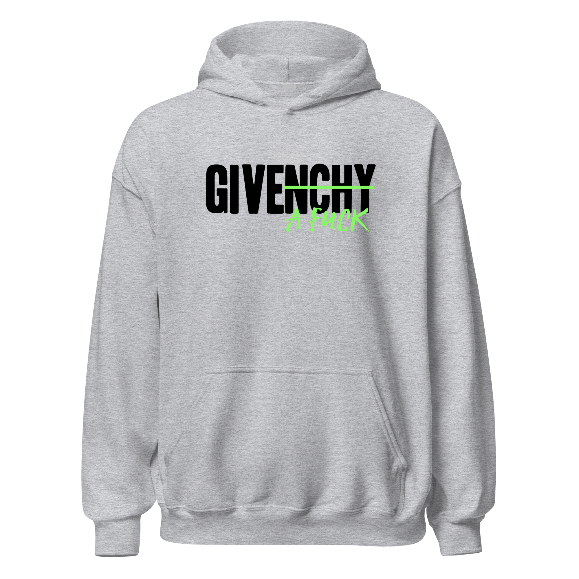 Hoodie "Give a fuck" green