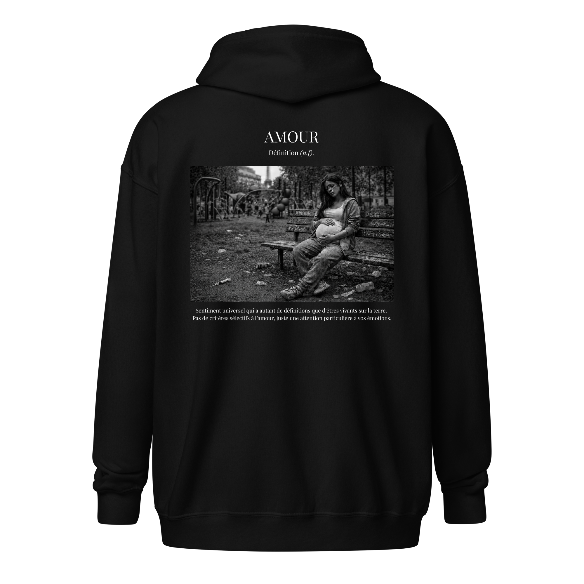 Hoodie Zip "Angoisse”